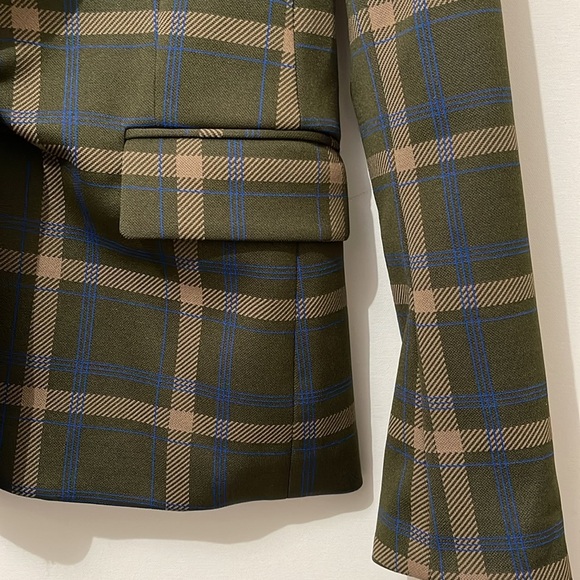 Rag & Bone Naomi Green Plaid Blazer Size 6 - Picture 10 of 11